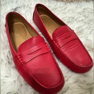 Flag Ltd red loafers women